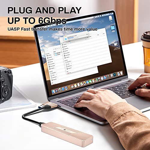M.2 SATA SSD Enclosure Reader, USB C Cable miniatura 2