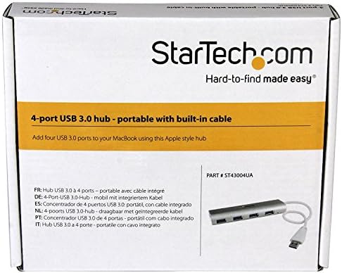 StarTech 4-Port USB-A Hub 5Gbps, USB 3.2, USB Powered (ST43004UA)