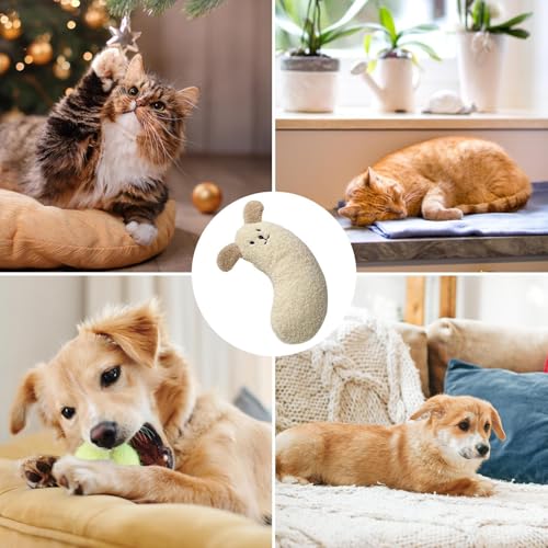 Nudorpn U-förmiges Hundekissen, Donut Kissen Hund Beruhigungskissen Mit Hundemuster, Weiches Haustier Nackenkissen Für Kleine Hunde Katzen, Waschbares Hundekopfkissen Für besseren Schlaf