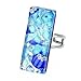 Glass Of Venice Murano Glass Venetian Reflections Rectangular Adjustable Ring - Aqua Blue