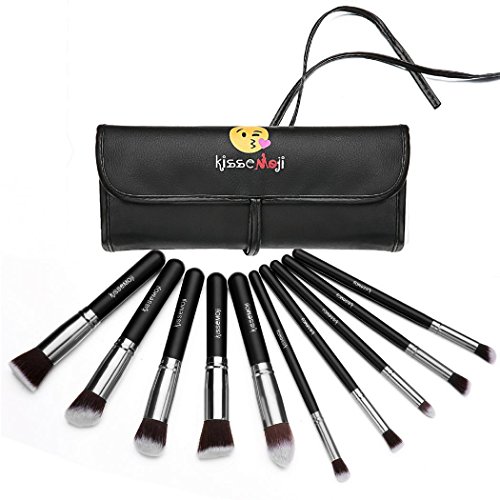 10Pcs Professional Makeup Foundation Cosmetic Brush Facial Eye Cream Brush Sets with Bag