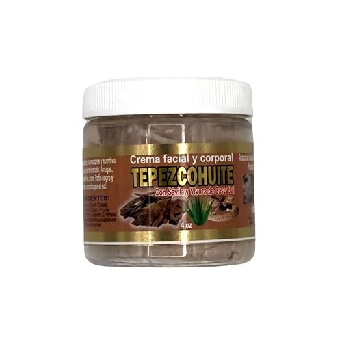 Tepezcohuite Cream 4oz Mexican Face and Body Original Crema Hidratante - Tepezcohuite Crema Para La Cara y Para El Cuerpo Hecha en México - Hidrata