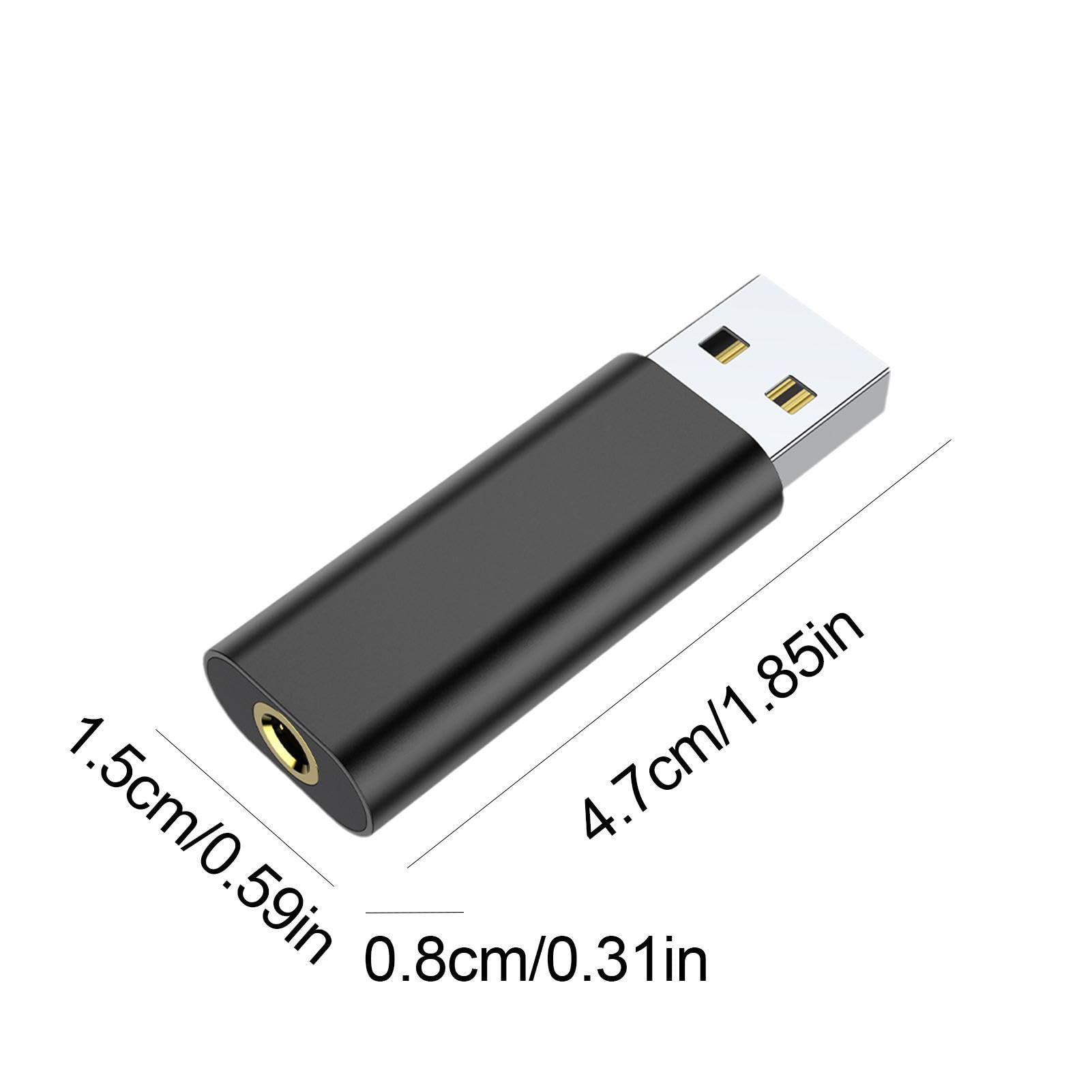 Carte Son USB Vers Jack 3,5 Mm – Adaptateur Audio Externe Pour PC, Ordinateur Portable