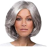 [Dise?o profesional] Las pelucas cortas rectas del pelo del gris son muy llenas, se dise?an especialmente para mirar totalmente natural..