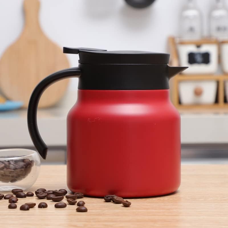 保温卓上ポット 真空断熱ポット サーモポット 3.3ガロン 大容量 ティーポット コーヒーポット おしゃれ 家庭用 業務用 レッド/