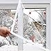 Mellroom Adjustable Window Insulation Kit 47inX63in(120X160cm) for Winter Keep Cold Out,cuttable Transparent Film 180㎛ Thickness,Easy to Open for Ventilation,Reusable Plastic Window wrap