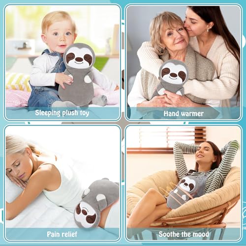 Sloth Plush Heated Pad for Pain Relief Microwave Heating Pad for Cramps Period Back Pain Relief Menstrual Heated Pads Stuffed Sloth Animal Plush for Woman Men Neck Shoulder, Lavender Scented - Image 6