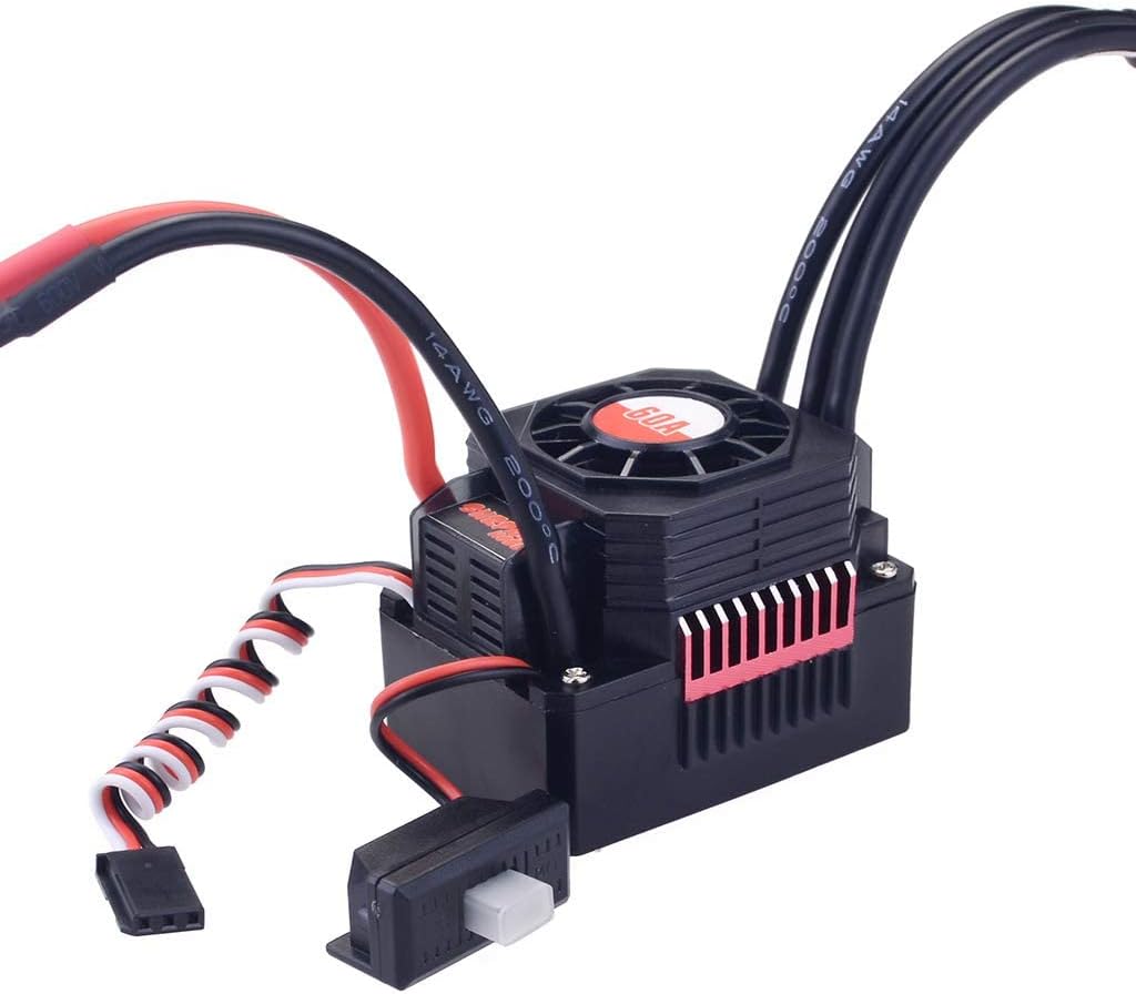 Fasizi Waterproof 60A Brushless ESC Electronic Speed Controller for 1/10 RC Car - Image 3