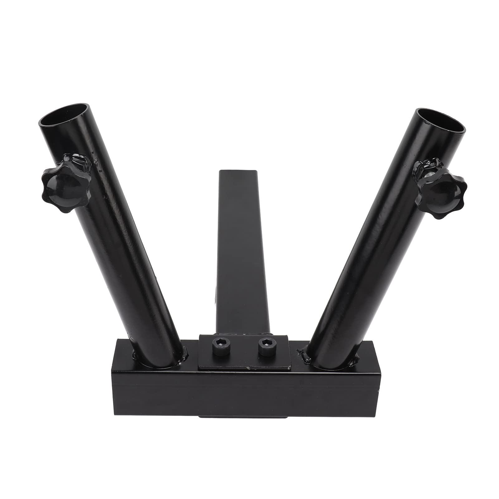 Soporte para mástil de bandera para coches, soporte universal para 2 carteles con acero al carbono, a prueba de óxido, fácil instalación para SUV, camiones, vehículos (Tube double)