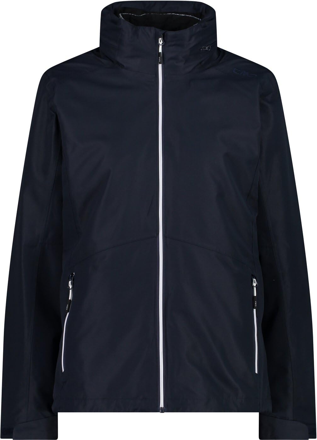 CMP - Woman Jacket Zip Hood Detachble Inn.Jacket, Black Blue, M