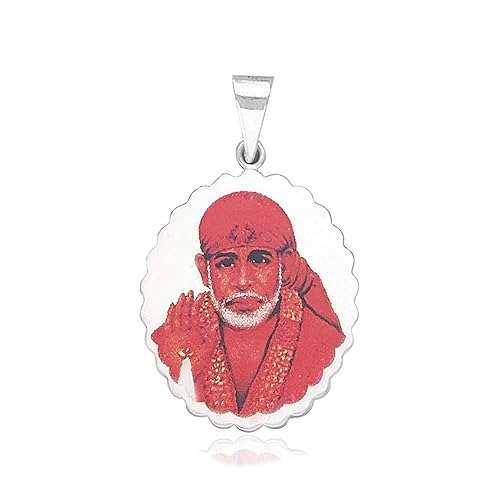 925 Sterling Silver Divine Saibaba Pendant for Men PD2207S