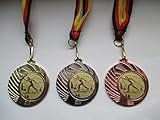 langlaufski set herren klassisch  Medaillen Set - Stahl 40mm - Ski - Langlauf - Gold Silber Bronze - Medaillenset - Emblem 25mm