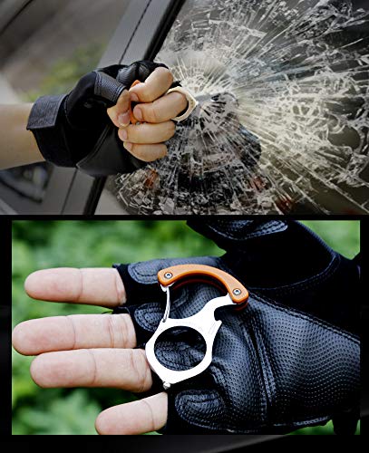Multi-Tool Key Chain,Carabiner Clip,Emergency Escape Car Window Breaker and Bottle Opener, Car Keychain for Men and Women - Thumbnail 6