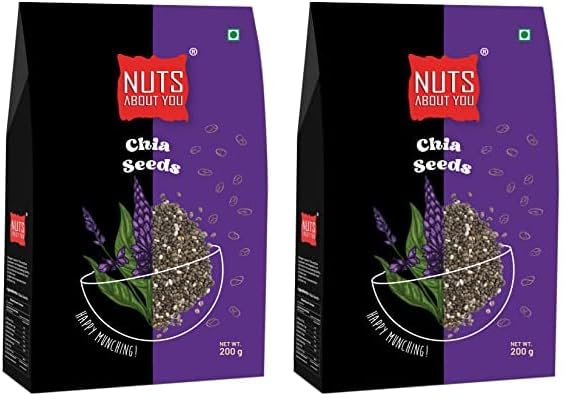 Image of Nuts About You CHIA Seeds, 200 g | Raw | Premium | 100% Natural | Diet Food (Pack of 2)