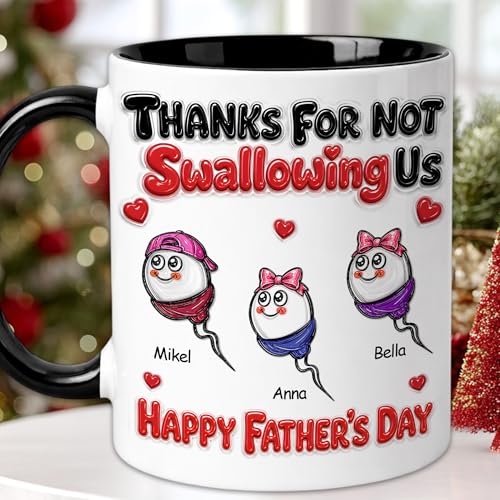 Taza personalizada para papá con nombres de hijos miniatura 6