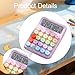 ZGUZMCMK Desktop Calculator Handheld Portable Easily Press Compact Mechanical Button Accessories Office, Purple