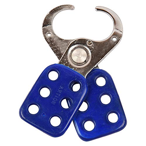 Image of Lockout Electroplated HASP Premier AK-HS-67B Lock and hold , Blue (Pack of 5)