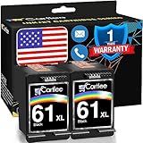 Cartlee Pack of 2 Black Remanufactured 61XL High Yield Ink Cartridges for HP Deskjet 1000 1010 1050 1510 1512 2000 2050 2510 2540 2542 2543 2549 3000 3050 Officejet 2622 4630 2620 4632 4635