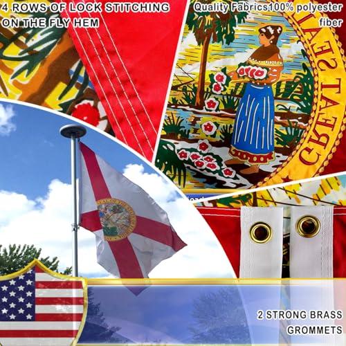 Drapeau de la Floride double face VOLTA en polyester 0,9x1,5m