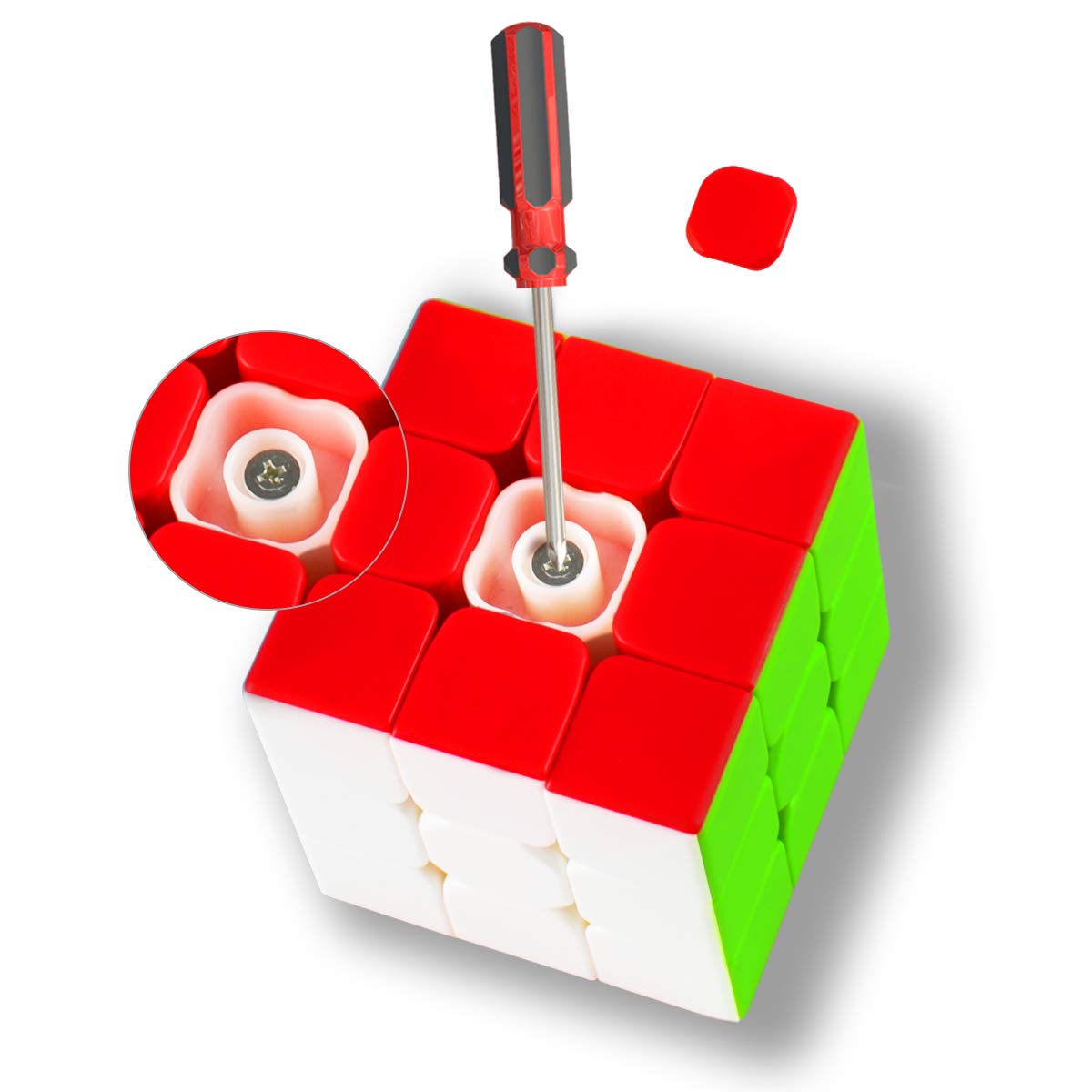 Cube Magique Speed 3x3 Cooja - Sans Autocollant, Tourne Vite Et Bien, Pour Débutants Et Experts