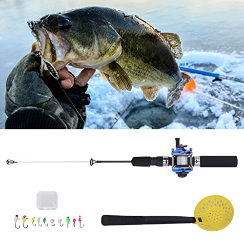 Ice Fishing Rod Kit, 50cm / 19.7in Ultralight Ice Fishing Rod and Reel Combo Fishing Rod Fishing Combos Tackle with Reel Hooks Spoon Storage Box for Fishing Rod by HERCHR - Image 8