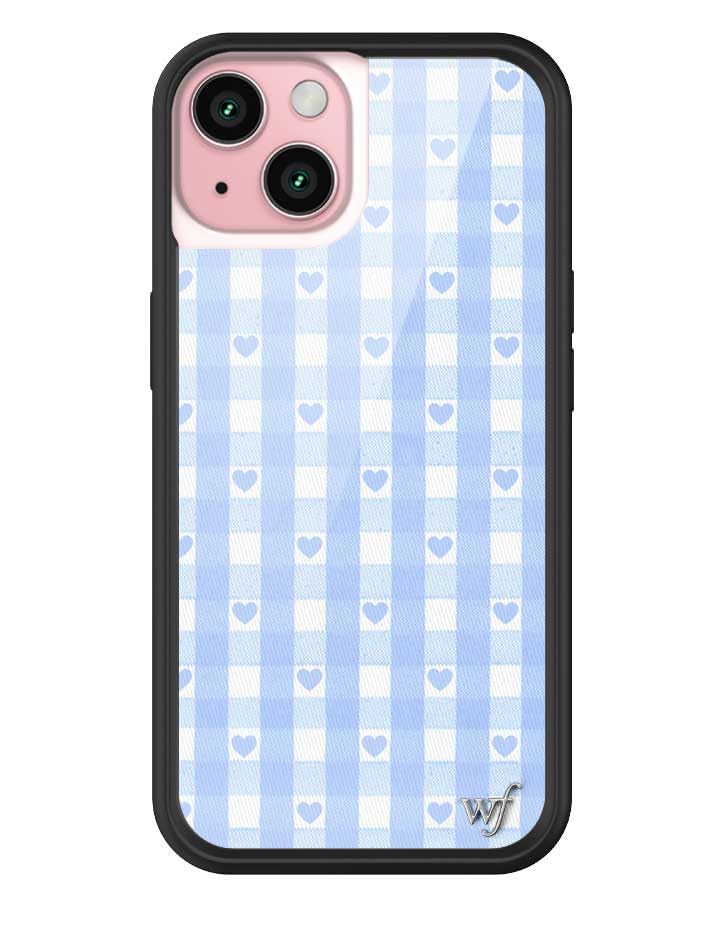 Image of Wildflower Cases - iPhone 16 Compatible - Blue Gingham Hearts