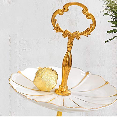 Présentoir dessert et plaque snack double usage pour table de salon