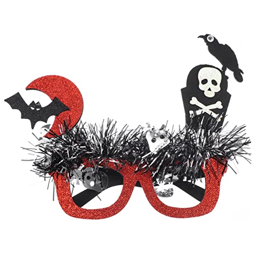SAFIGLE Montura de Gafas de Piel Disfraz Divertido de Halloween Accesorio para Fotos para Fiestas de Adultos y Regalos de Fiesta de Halloween