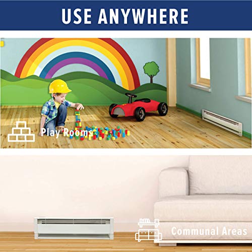 Qmark Hbb2004 Liquid Filled Electric Hydronic Baseboard Heater, 2000 Watt, 240 Volt, Beige #TOP4