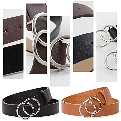 BESTZY Cintura in Pelle 2PCS Cintura Sottile da