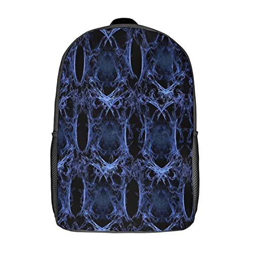 Sac à dos scolaire bleu de 17 pouces avec imprimé 3D tendance pour garçon et fille