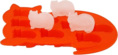 Miniatura 2 de Bandeja de silicona para cubitos de hielo y molde para golosinas, paquete de 2, perfecto para amantes de los gatos y regalos en días especiales