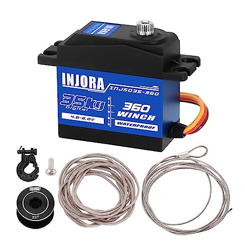 INJORA 35KG Digital Servo wasserdichte 360 °-Drehung 23T 25T Servo Winden Spule für RC Crawler Auto Boot Modell INJORA 35KG Digital Servo wasserdichte 360 °-Drehung 23T 25T Servo Winden Spule für RC Crawler Auto Boot Modell