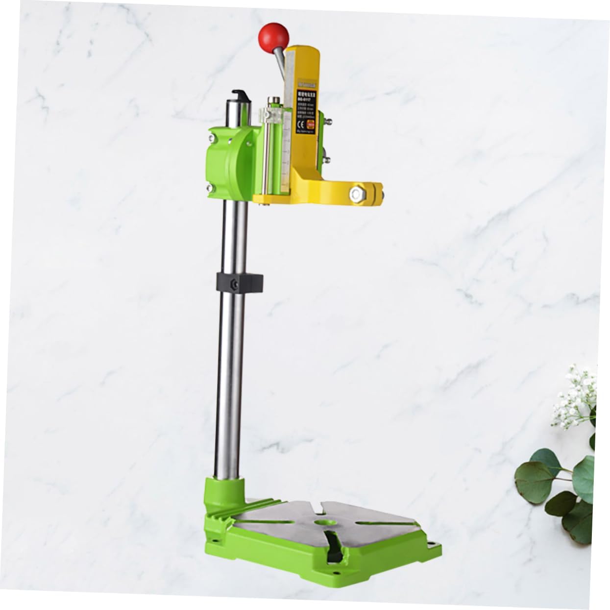 Uonlytech High Precision Drill Press Stand Multi-function Hand Drill Bracket Heavy-duty Cast Base for Accurate Work for Workshop Use