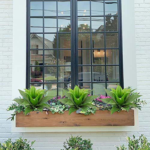 Gnflus Artificial Agave Succulent Plants, 18 Inch Faux Succulents Stems Fake Plant For Home Office Garden Yard Indoor Outdoor Decor, 2 Pack #TOP5