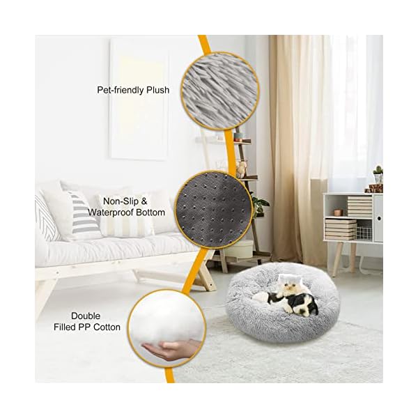 Geizire-Cat-Beds-for-Indoor-Cats-Cat-BedSmall-Dog-Beds-for-Small-Dogs-24-Washable-Donut-Calming-Round-Cat-BedSoft-Fluffy-Warm-and-Cozy-Anti-Anxiety-Cuddler-Joint-Relief-Cat-Bed-Dog-Bed Geizire-Cat-Beds-for-Indoor-Cats-Cat-BedSmall-Dog-Beds-for-Small-Dogs-24-Washable-Donut-Calming-Round-Cat-BedSoft-Fluffy-Warm-and-Cozy-Anti-Anxiety-Cuddler-Joint-Relief-Cat-Bed-Dog-Bed