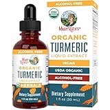 MaryRuth Organics Organic Turmeric Liquid Extract | Sugar Free | USDA Organic | Organic Turmeric Supplement | Non-GMO | Gluten Free | Vegan | Alcohol-Free Tincture | 1 Fl Oz