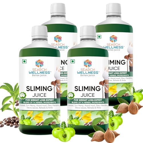 Image of Sliming juice 500ml (Pack of 4) | Supports Healthy Weight | Blend with 14 Herbs | Improve Metabolism & Digestion | Detox Liver | Non GMO & BPA Free | Sugar Free