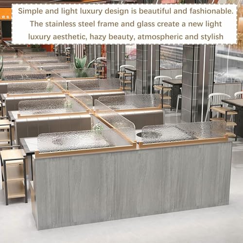 Paravent semi-intimité inox pour comptoir de réception - 7