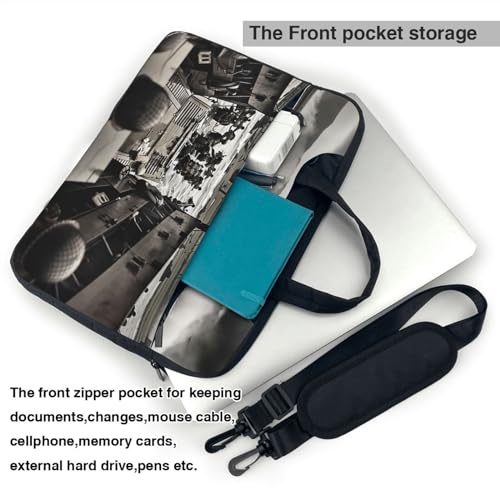 Bolso bandolera para laptop KHiry 15.6 pulgadas negro miniatura 4