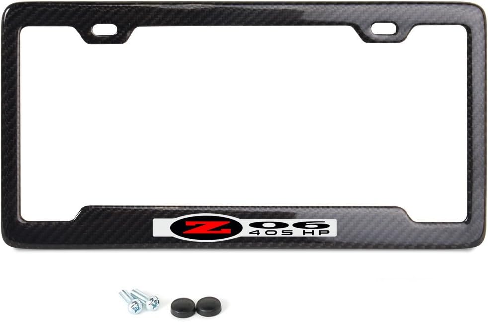 C5 Z06 Corvette 405HP Carbon Fiber Notched License Plate Frame for 1997-2004 Corvettes