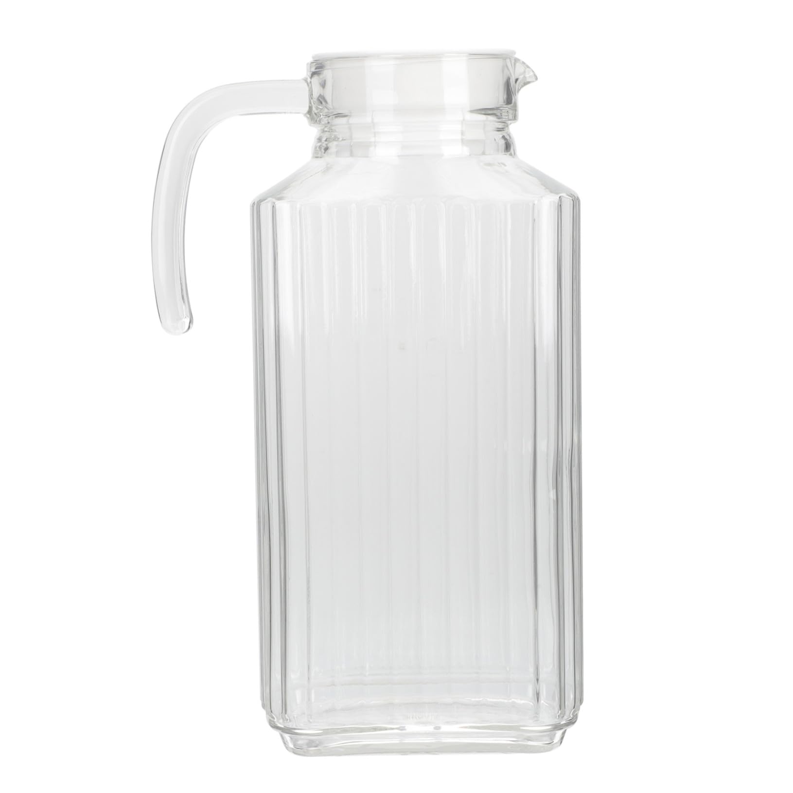 Toyvian Wasserkrug mit Griffdesign für Zuhause Kaltwasserbehälter aus Glas Eiswasserbehälter mit Großem Fassungsvermögen als Wasserspender für Partys Teekanne für Täglichen Gebrauch