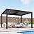 Louvered Pergola 10'x12', Full Aluminum Outdoor Pergola with Adjustable Rainproof and Gutter System, Hardtop Gazebo for Patio, Deck, Garden, Yard, Black