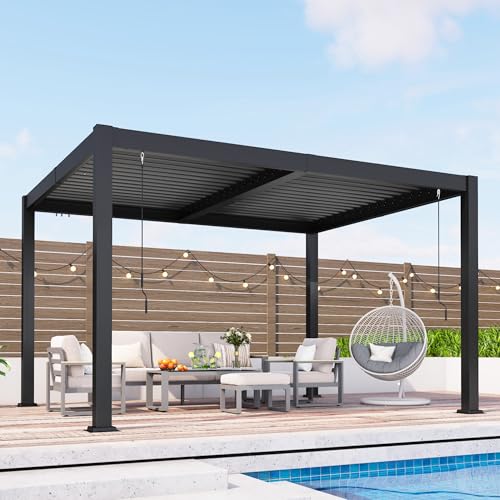 FansaFurn Louvered Pergola 10 x 12