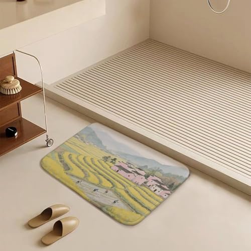 Alfombras de baño esponjosas absorbentes para suelos y bañeras 7