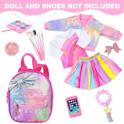 Unicorn Element MB-AG-HZP 14Pcs American 18 Inch Doll Clothes And Accessories Makeup Playset Include Girl Dolls Clothes thumb #1