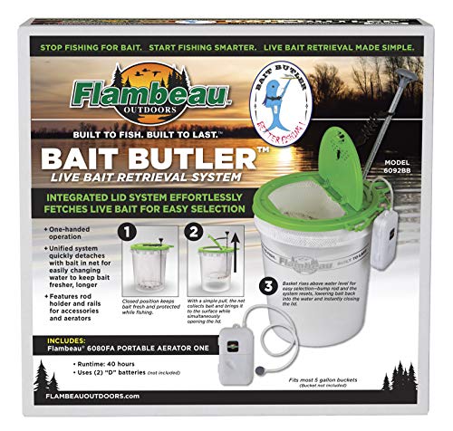 image for Flambeau Outdoors 6092BB Bait Butler- Live Bait Retrieval System, Inte