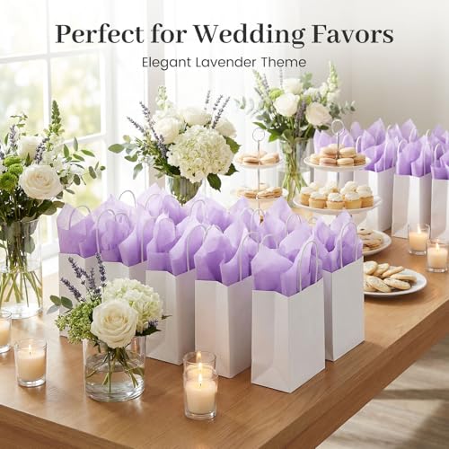 Image of Koogel 330 Sheets Light Purple Tissue Paper, 14 X 10 inches