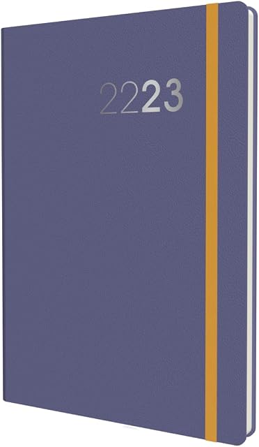 Collins Legacy A5 Week To View Mid Year Academic 2022-23 Diary - Purple (CL53M.55-2223) - Student Journal Planner with diary, notes and timetables