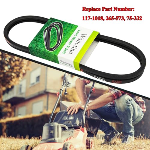 Wanotine 117-1018 V-Belt for Toro 22 inch Recycler Lawn Mower Drive Belt 20330, 20331, 20339, 20350, 20351, 20370, 20371, 20377, 20378, 20379 (3/8" x 32 3/8", 2-Packs)